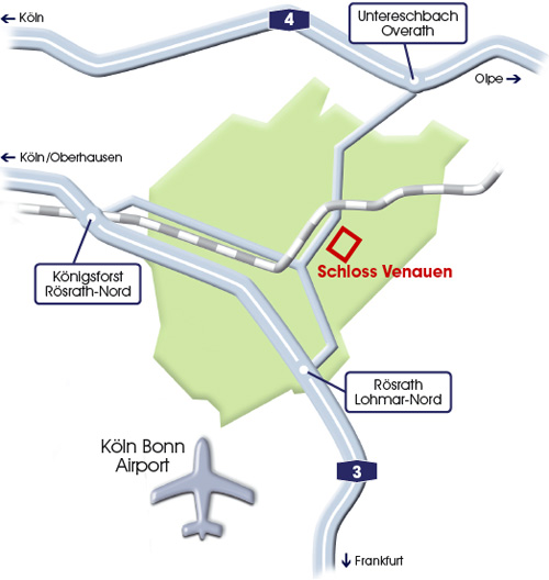 Schloss Venauen in Rösrath Karte Schloss Venauen in Rösrath Karte